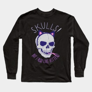 Skulls and Kittens Long Sleeve T-Shirt